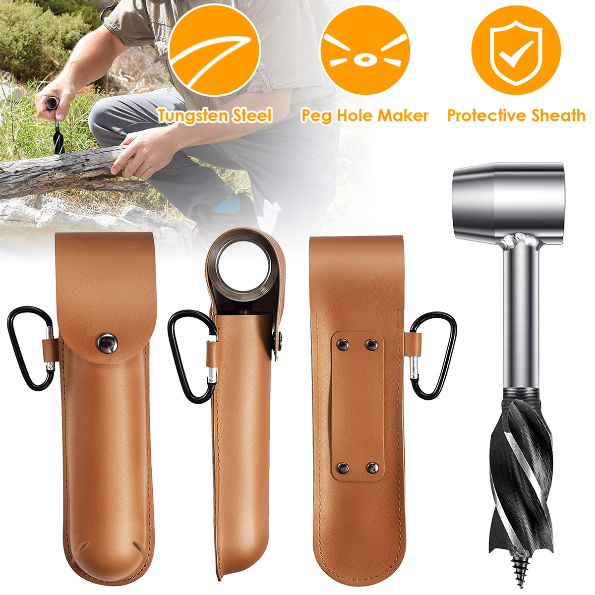 Survival Hand Auger Wrench Bushcraft Tool