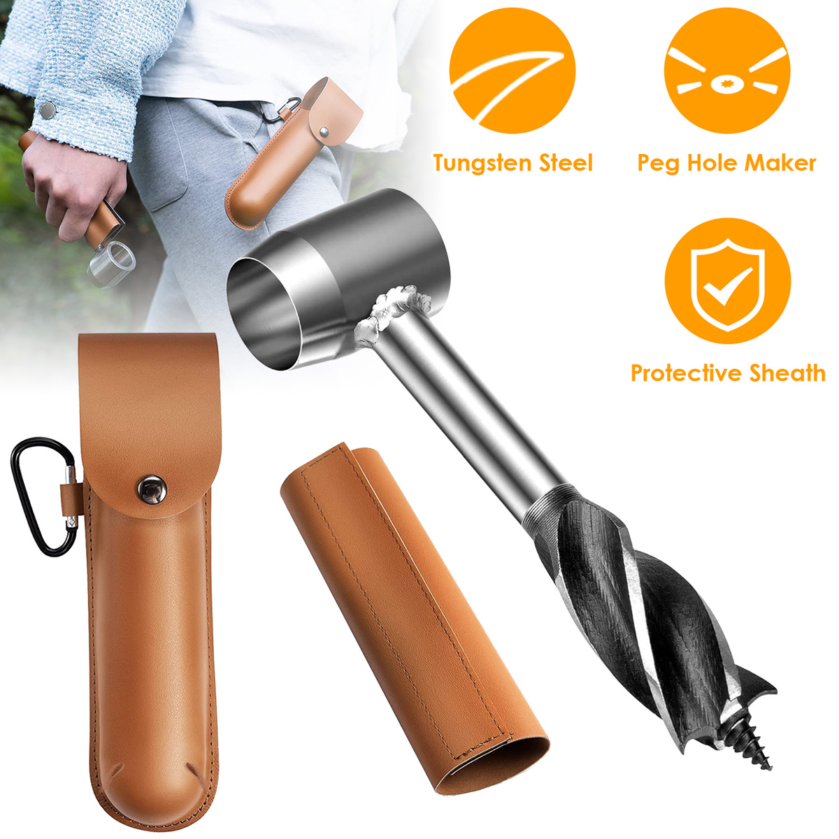 Survival Hand Auger Wrench Bushcraft Tool
