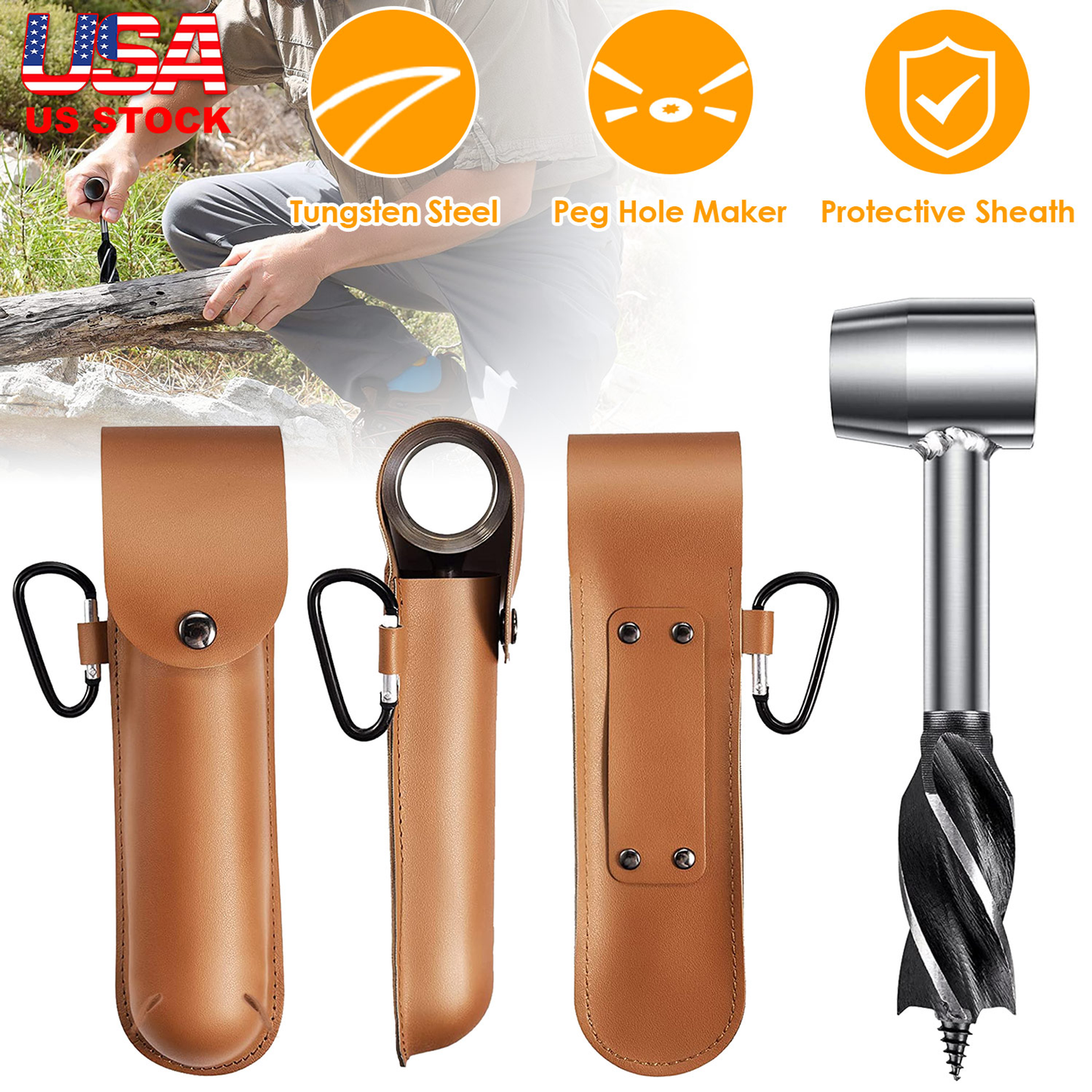Survival Hand Auger Wrench Bushcraft Tool