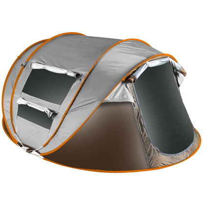 5-8 Person Pop Up Tent Automatic Setup - Khaki