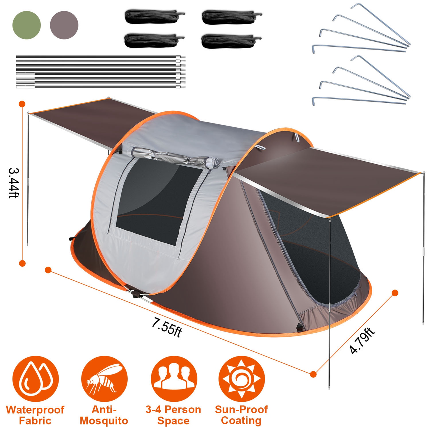 Automatic Pop Up Tent for 3 to 4 People