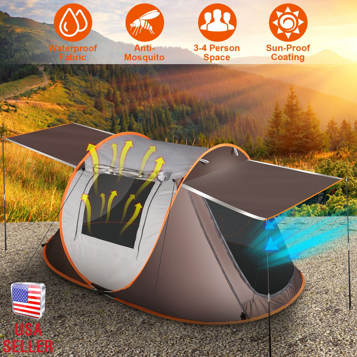 Automatic Pop Up Tent for 3 to 4 People