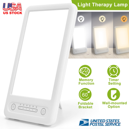 UV-Free LED Light Therapy Lamp with Foldable Stand