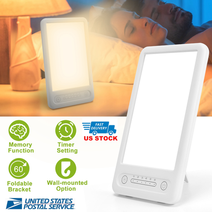 UV-Free LED Light Therapy Lamp with Foldable Stand