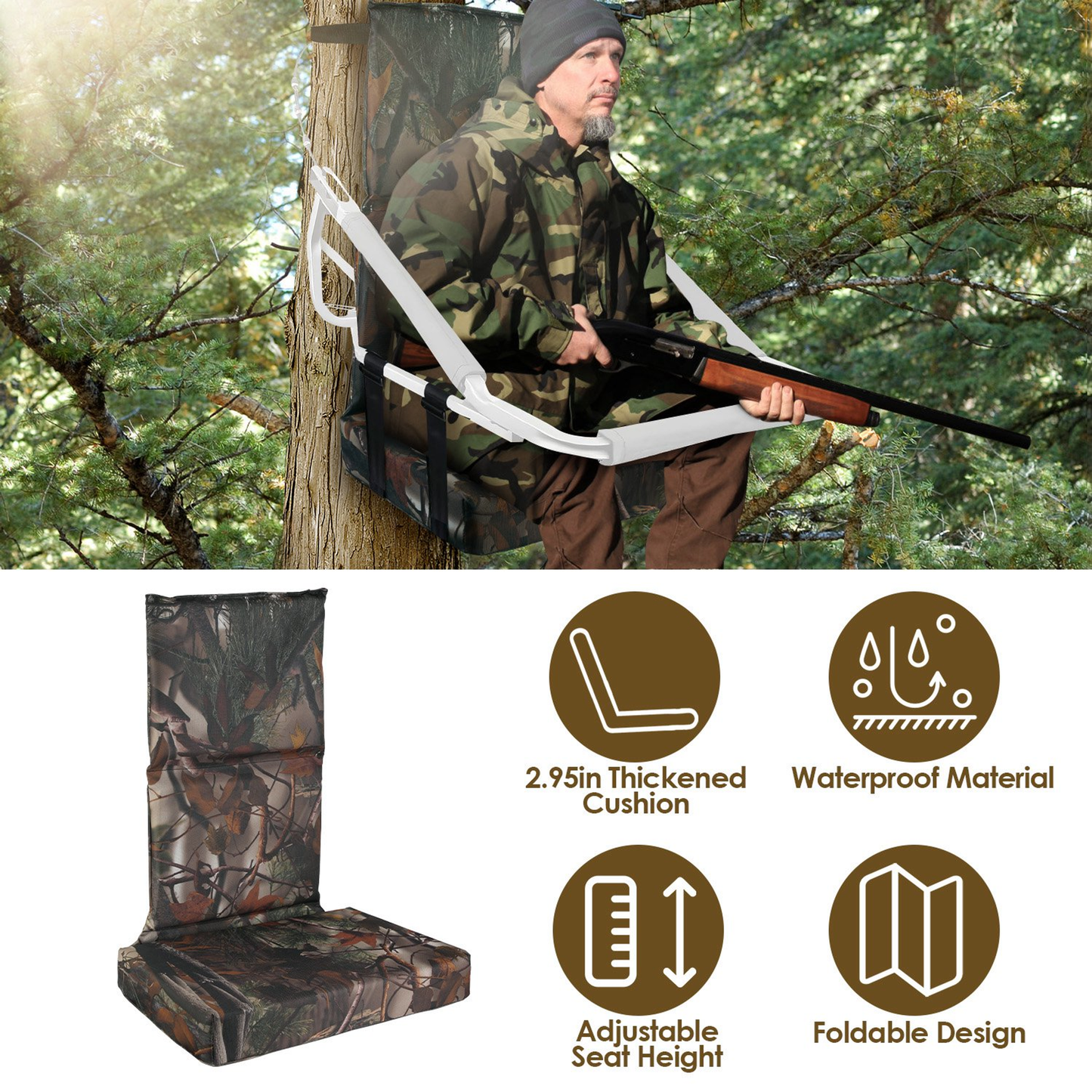 Foldable Camouflage Tree Stand Seat Replacement