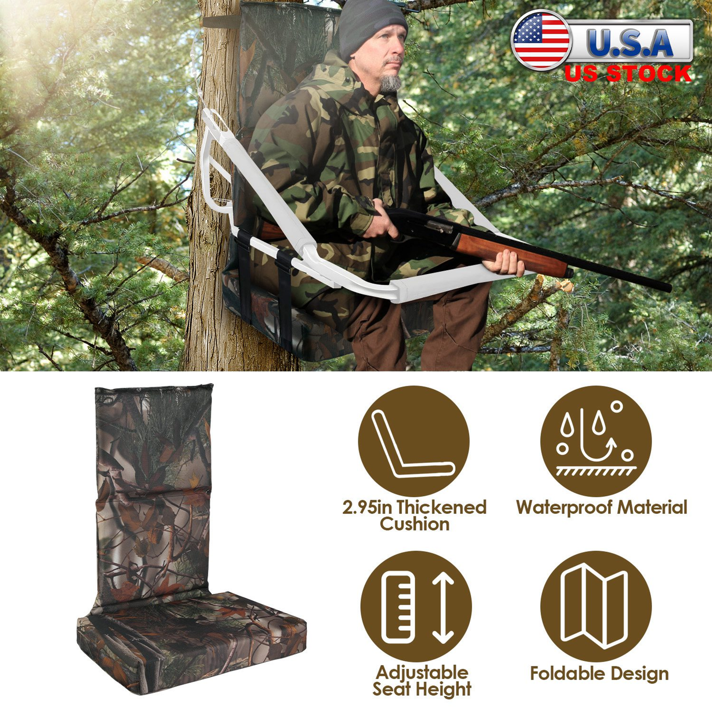 Foldable Camouflage Tree Stand Seat Replacement