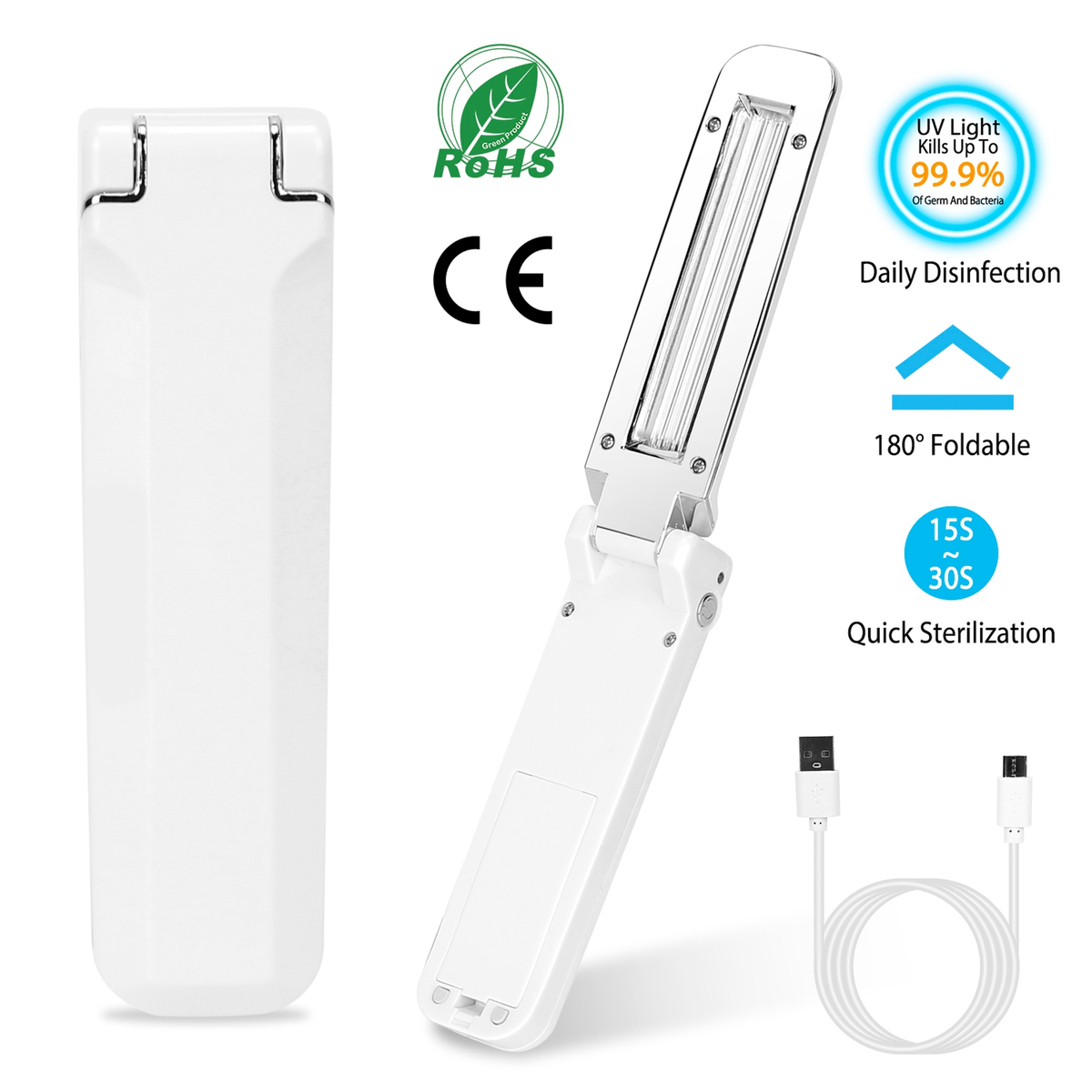 Foldable Handheld UV Sanitizer Light