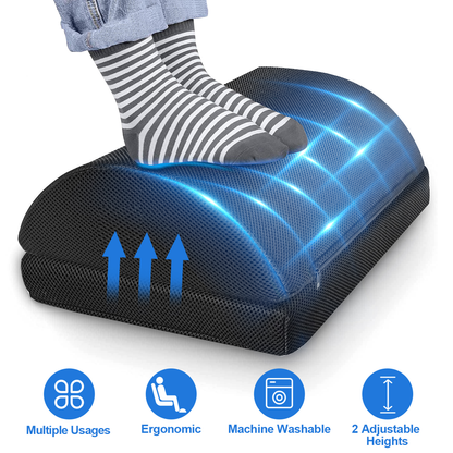 Under-Desk Memory Foam Office Footrest