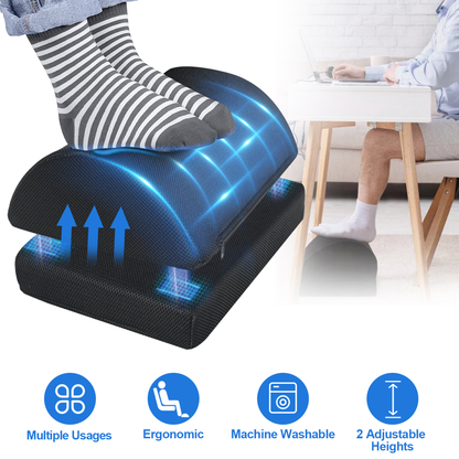 Under-Desk Memory Foam Office Footrest