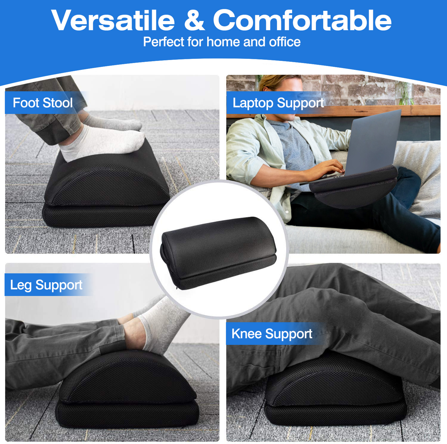 Under-Desk Memory Foam Office Footrest