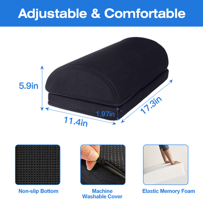 Under-Desk Memory Foam Office Footrest