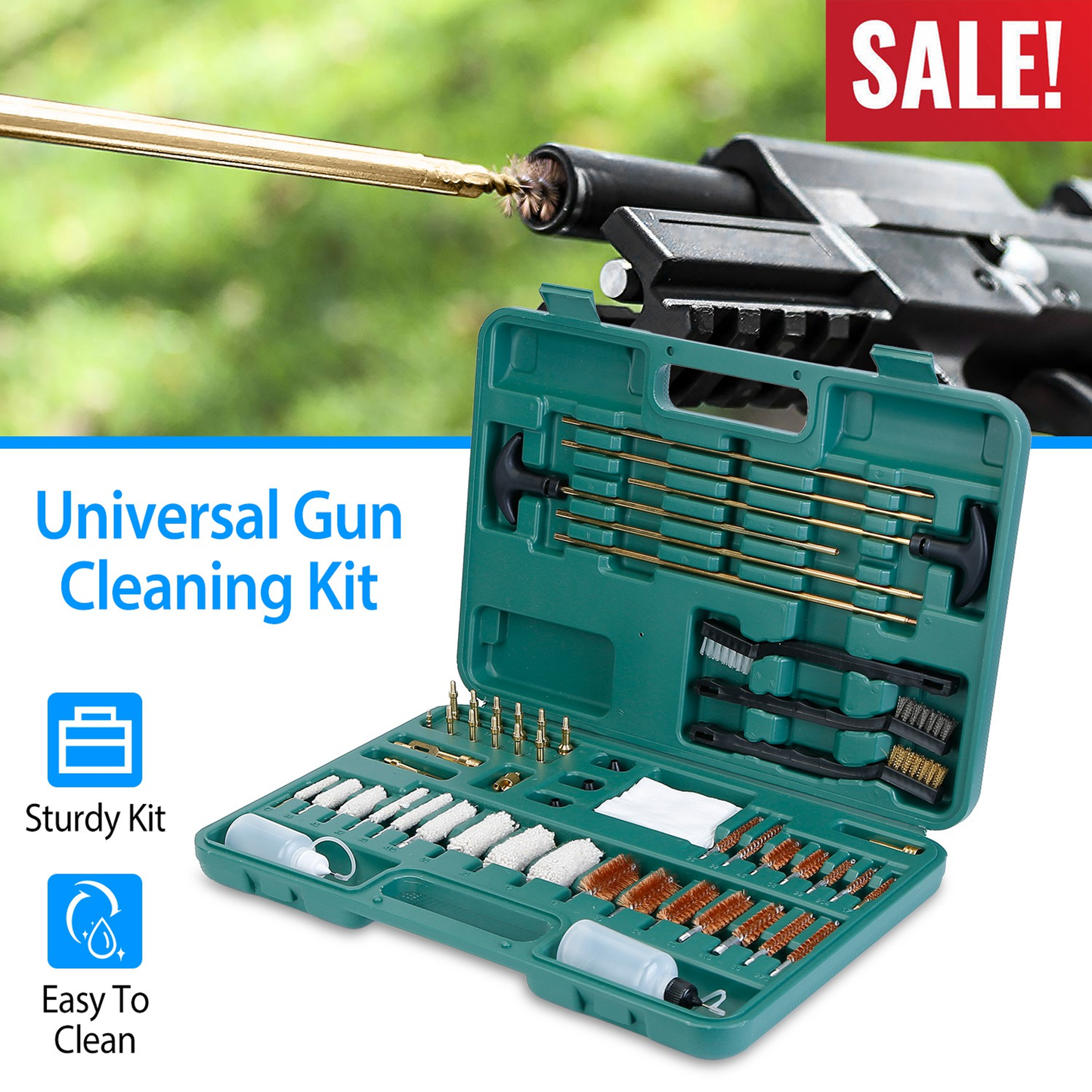 Universal Gun Cleaning Kit with Carrying Case