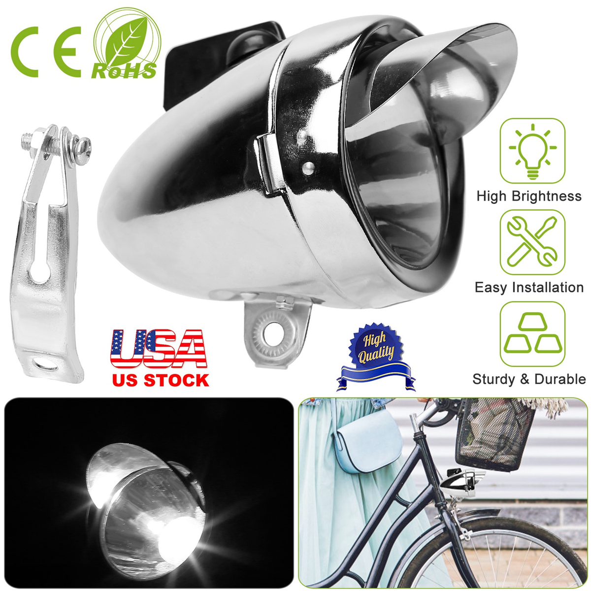 Vintage Retro Bicycle Headlight