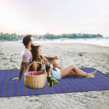 Waterproof Picnic Blanket 60 x 78 in, Blue