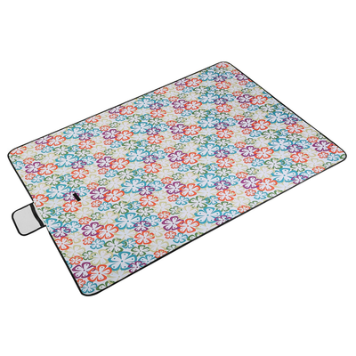 Waterproof Picnic Blanket 60" x 78", Green Floral