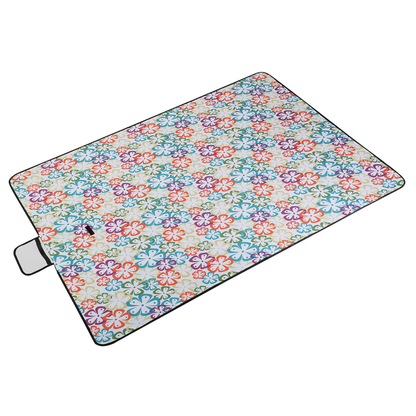Waterproof Picnic Blanket 60" x 78", Green Floral
