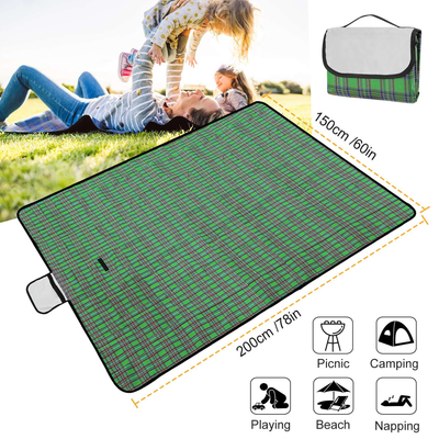 Waterproof Picnic Blanket 60" x 78", Green