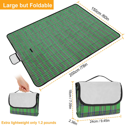 Waterproof Picnic Blanket 60" x 78", Green
