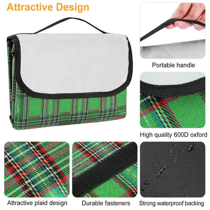 Waterproof Picnic Blanket 60" x 78", Green