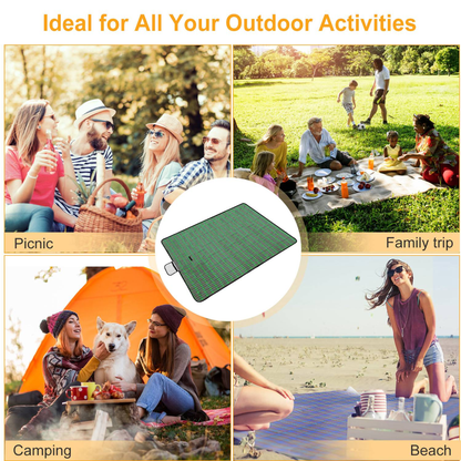 Waterproof Picnic Blanket 60" x 78", Green