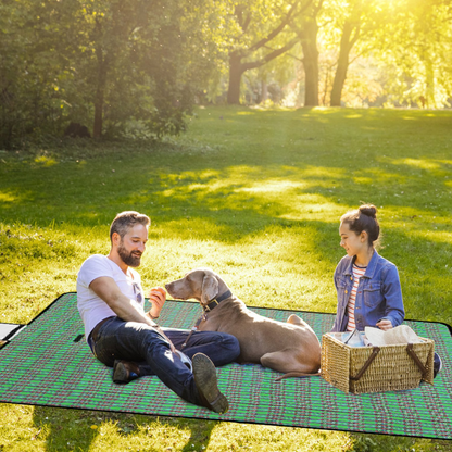 Waterproof Picnic Blanket 60" x 78", Green
