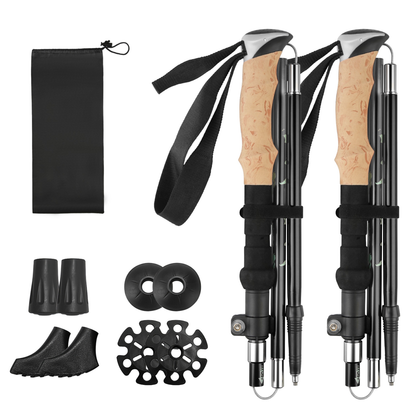 Collapsible Hiking Trekking Poles, 2-Pack