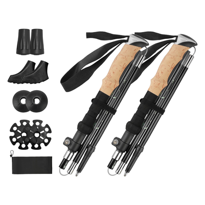 Collapsible Hiking Trekking Poles, 2-Pack