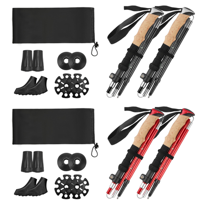 Collapsible Hiking Trekking Poles, 2-Pack