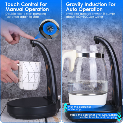 Automatic Touch Water Bottle Dispenser, Black