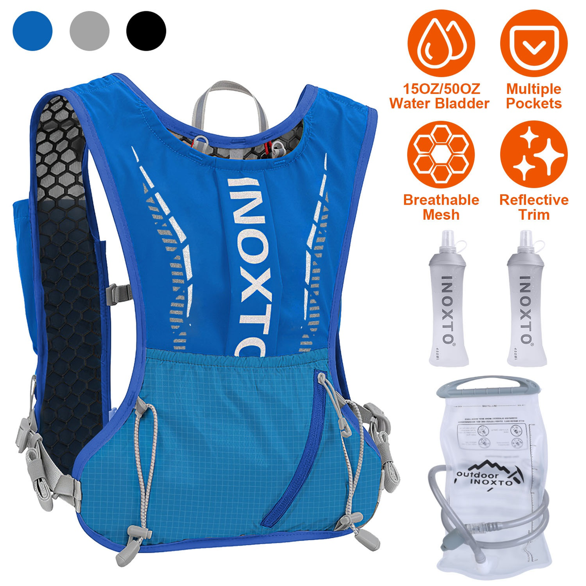 Hydration Vest Running Backpack - Blue
