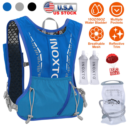 Hydration Vest Running Backpack - Blue