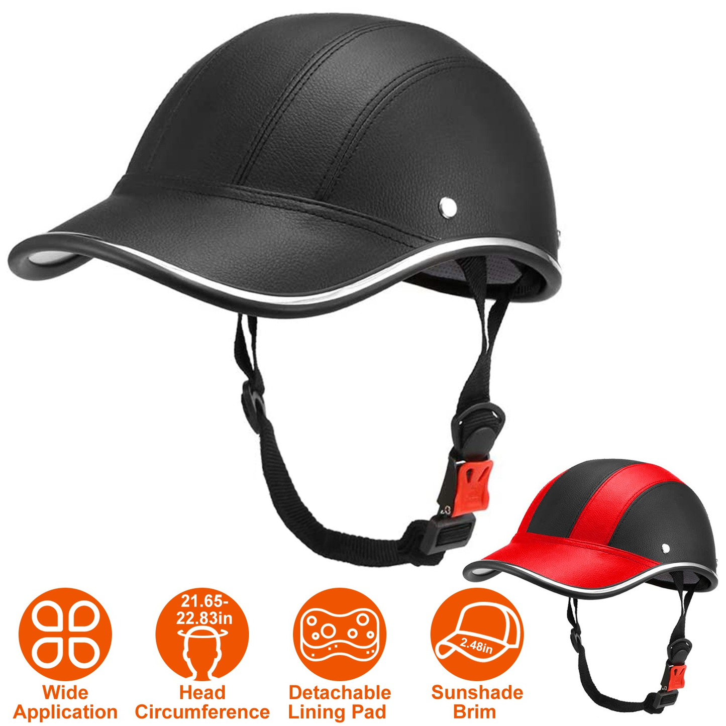 Safety Bicycle Helmet with Adjustable Fit, Black