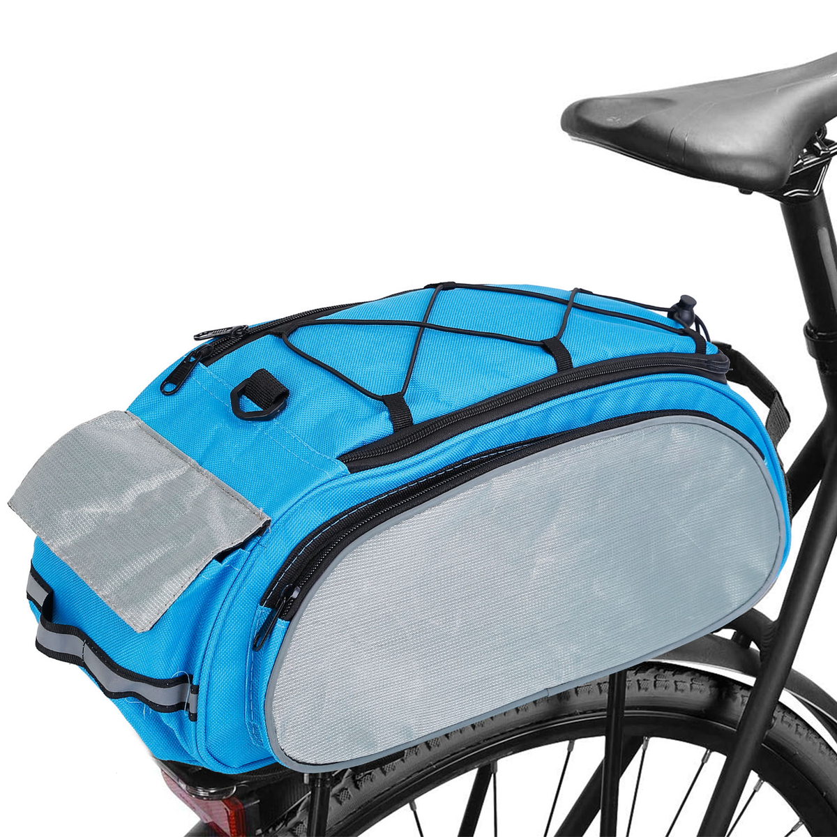 Bicycle Rear Seat Carrier Bag with Reflective Straps