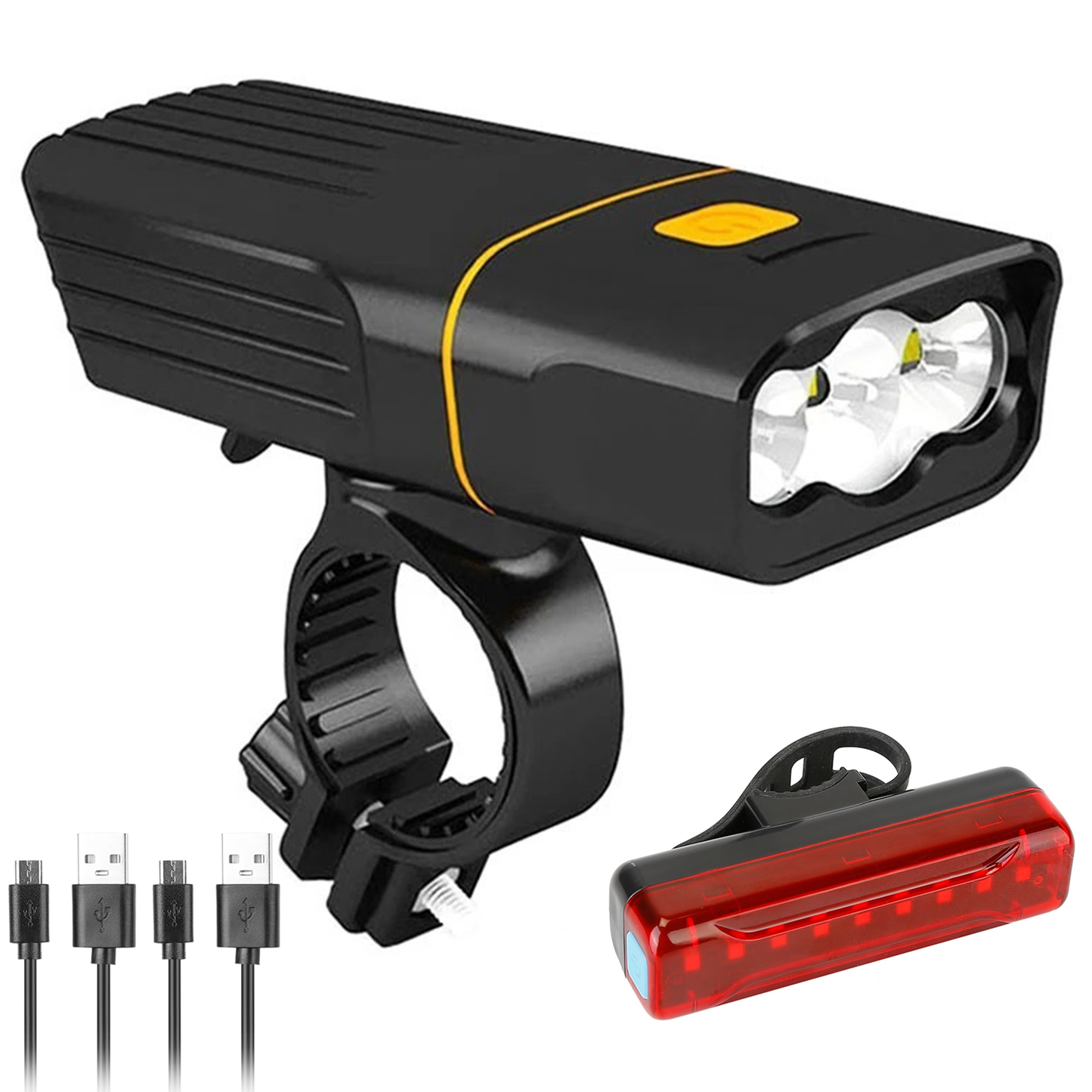 Super Bright Bike Light Set, Head and Tail Lights