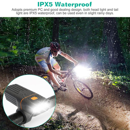 Super Bright Bike Light Set, Head and Tail Lights