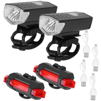 LED Bicycle Head and Tail Light Set