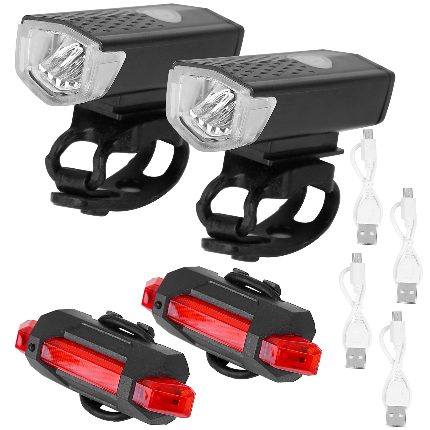 LED Bicycle Head and Tail Light Set