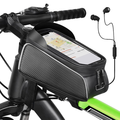 Bike Front Frame Bag with Phone Window