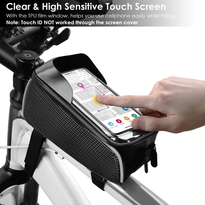 Bike Front Frame Bag with Phone Window
