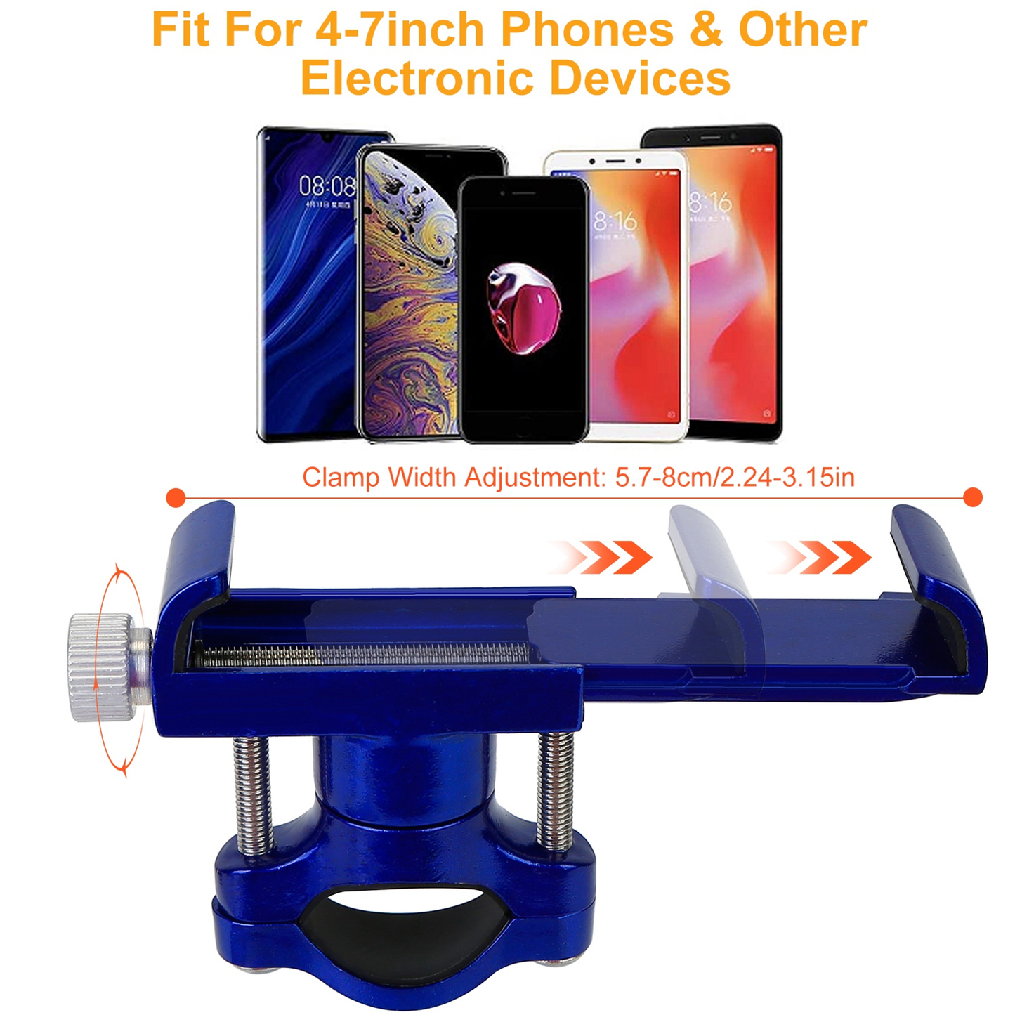 MTB Bike Handlebar Phone Holder Stand (Blue)