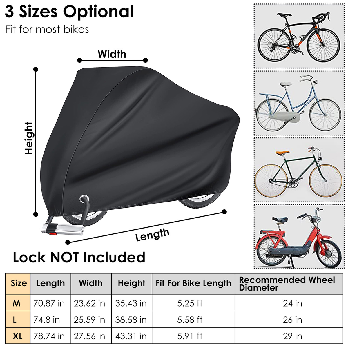 Outdoor Waterproof Bike Cover - XL