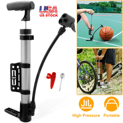 Mini Bike Pump Portable for Bikes and Sports Balls