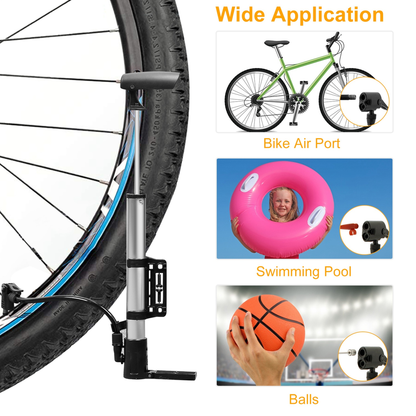 Mini Bike Pump Portable for Bikes and Sports Balls