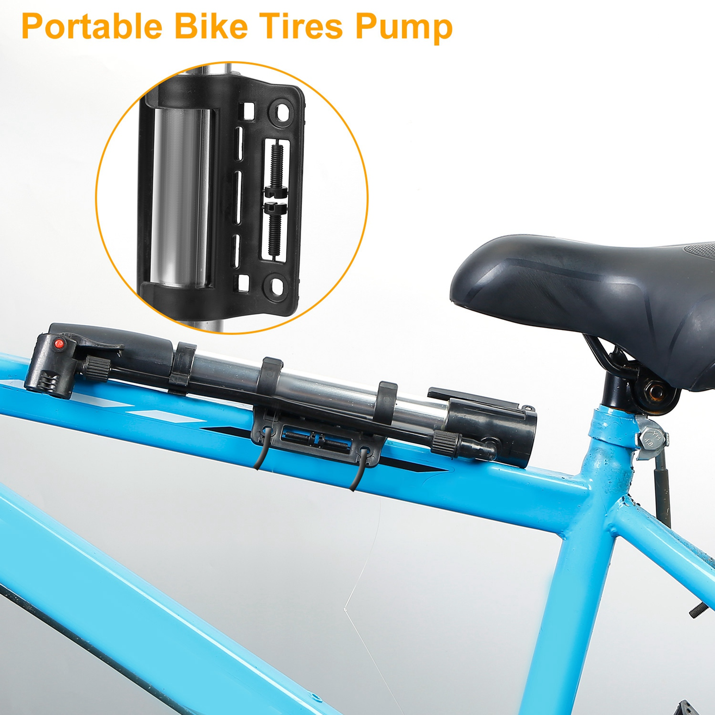 Mini Bike Pump Portable for Bikes and Sports Balls