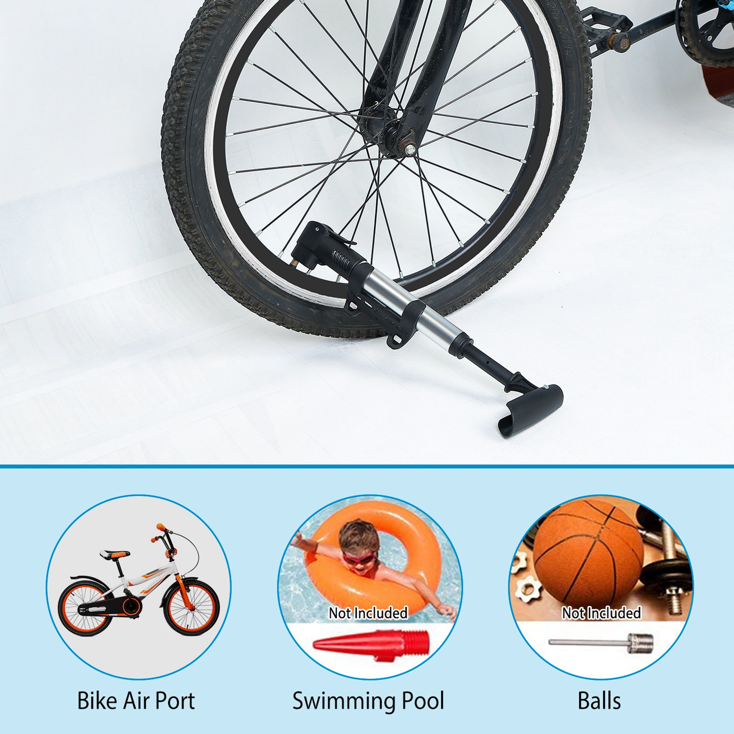 Mini Portable Bike Pump & Ball Inflator