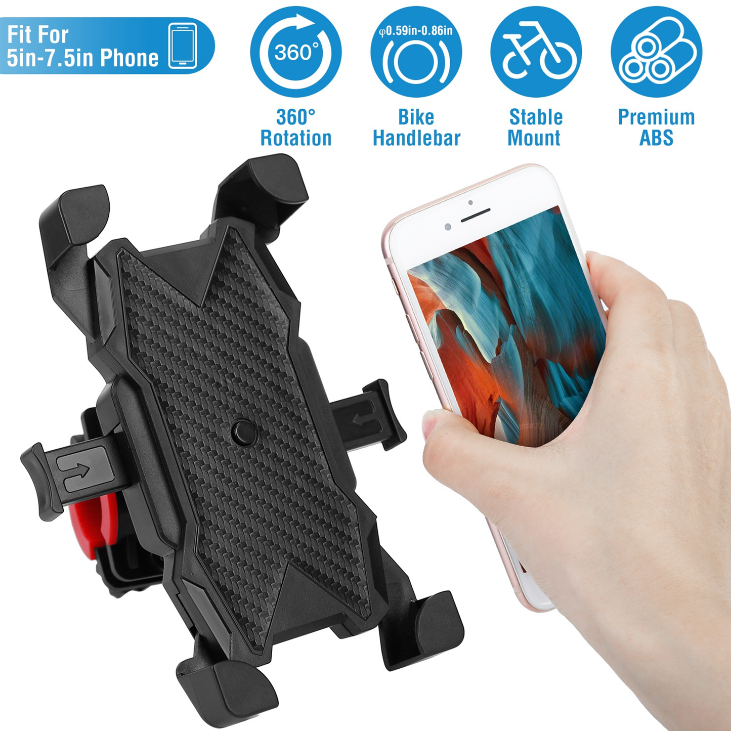 Rotatable Bike & Motorcycle Handlebar Phone Mount