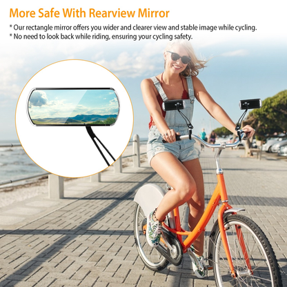 Bike Handlebar Rearview Mirrors, 360-Degree, Pair