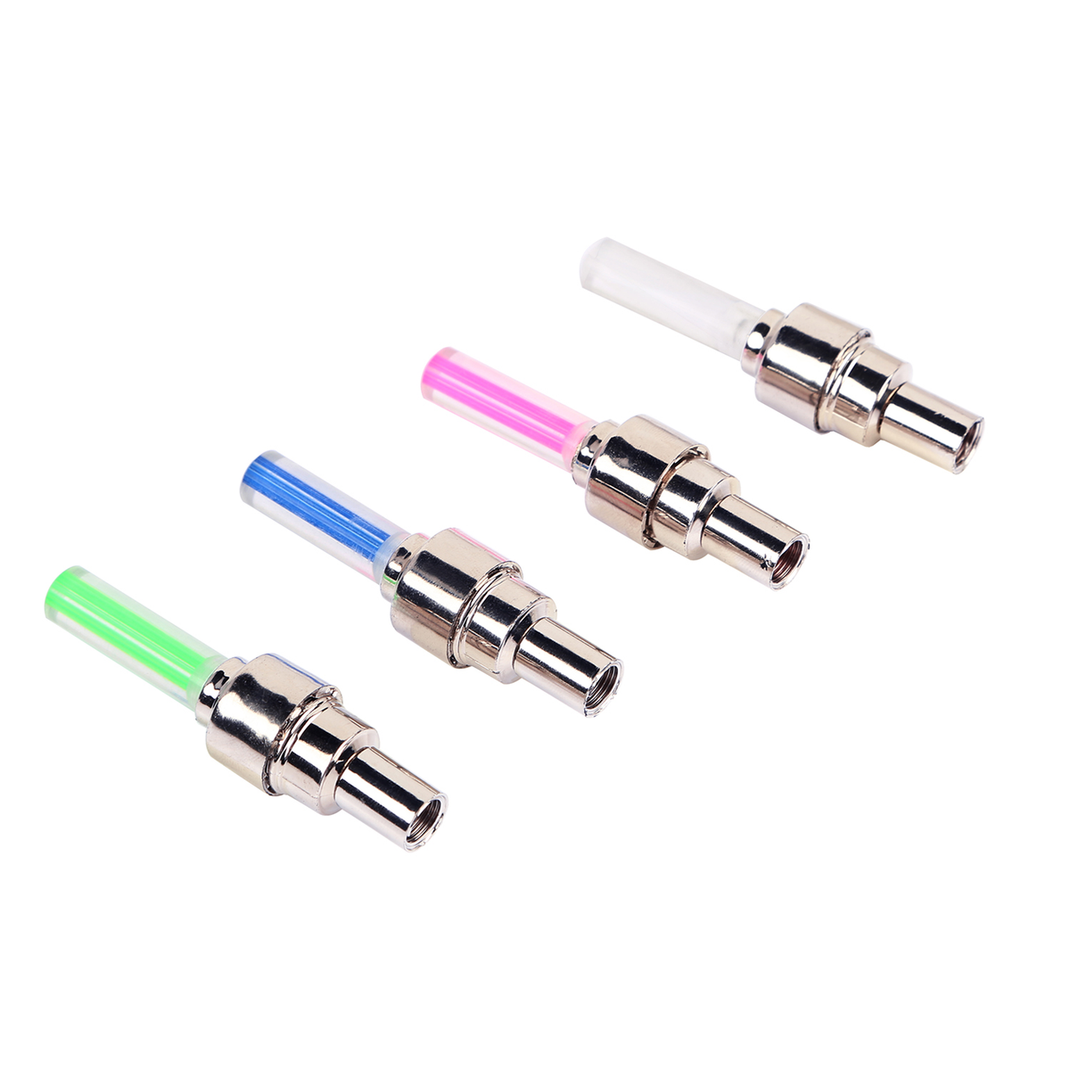 LED Bike Wheel Valve Cap Lights, Multicolor (2-Pack)