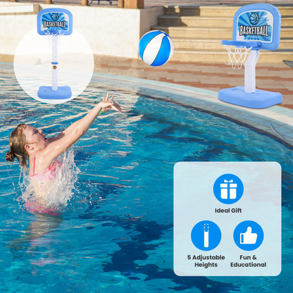 2-in-1 Poolside Basketball Hoop Game Set