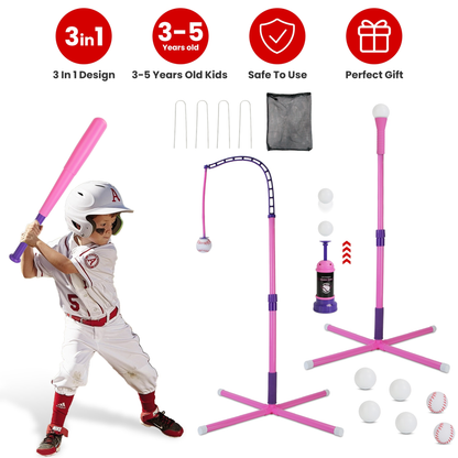 3-in-1 Baseball Toy Set for Kids
